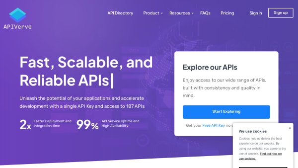 APIVerve's website screenshot