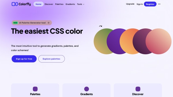 Colorffy's website screenshot