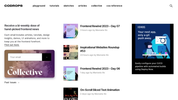Codrops's website screenshot