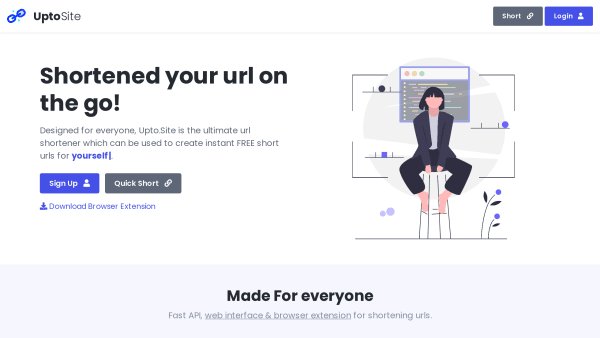 Upto.Site's website screenshot