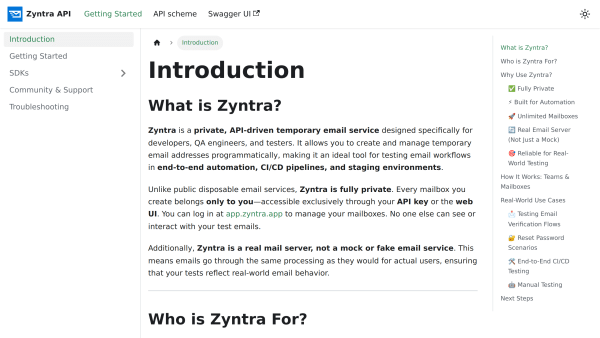 Zyntra's website screenshot