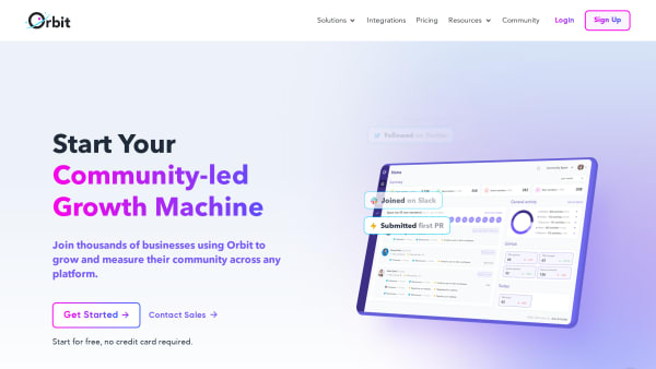 Orbit's website screenshot