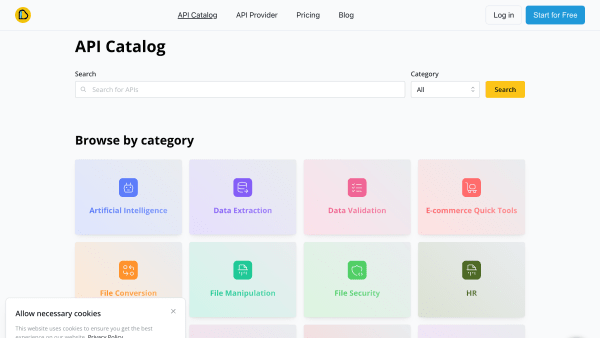 ApyHub: Curated APIs for Devs's website screenshot