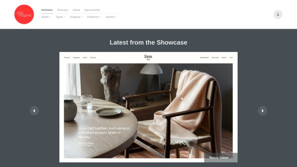siteInspire's website screenshot
