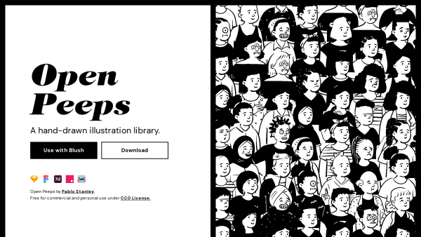 Open Peeps's website screenshot