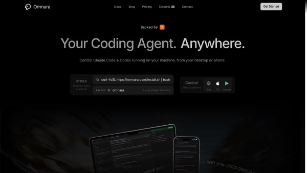 Omnara's website screenshot