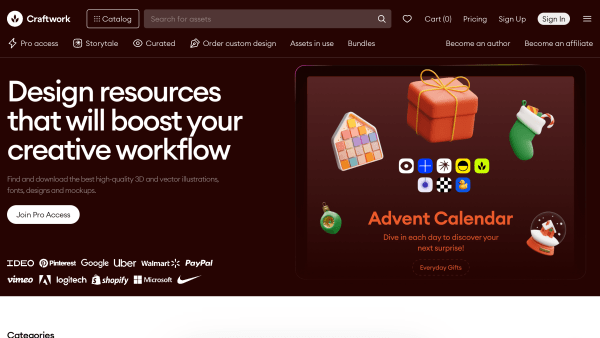 Craftwork's website screenshot