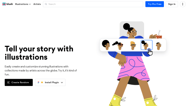 Blush's website screenshot