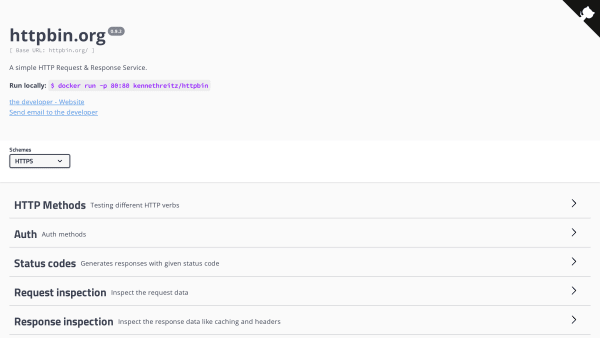 Httpbin's website screenshot