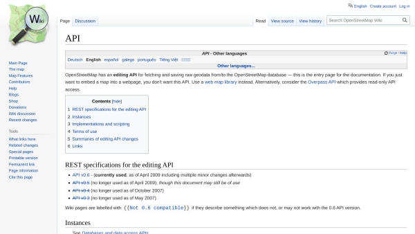 OpenStreetMap's website screenshot