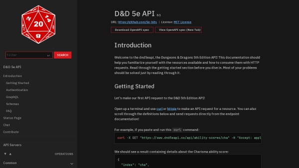 Dungeons and Dragons's website screenshot