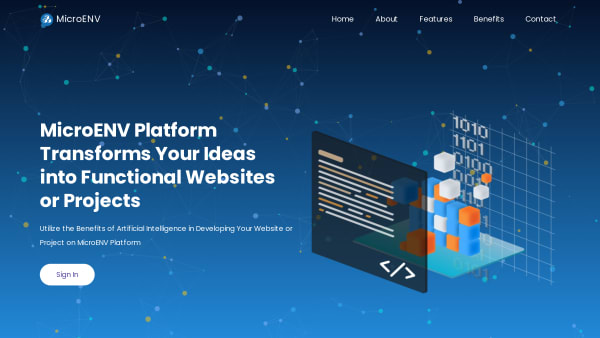 MicroENV's website screenshot