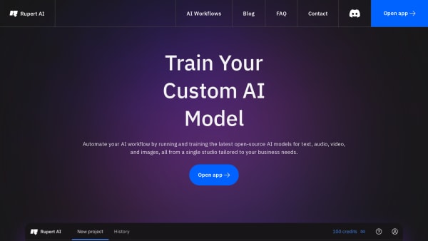 Rupert AI's website screenshot