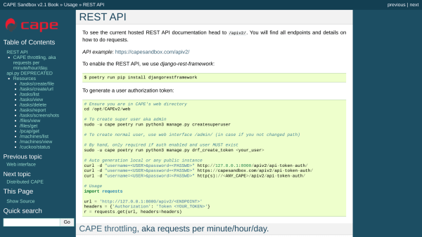 CAPEsandbox's website screenshot
