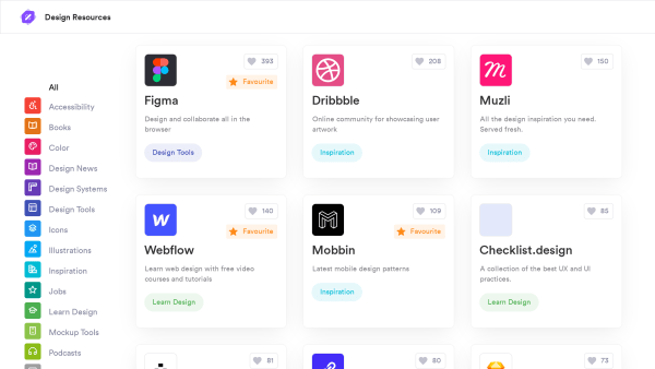 Design Resources's website screenshot