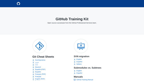 Git Cheat Sheets's website screenshot