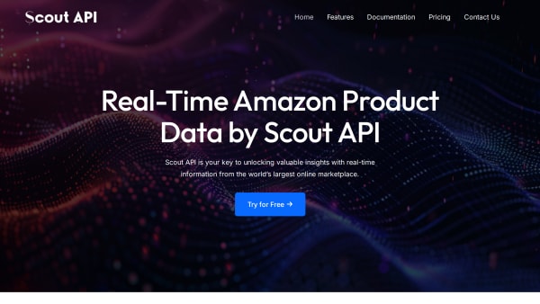 ScoutAPI's website screenshot
