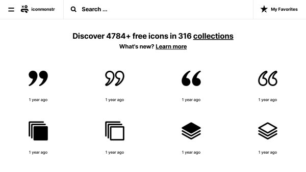 iconmonstr's website screenshot