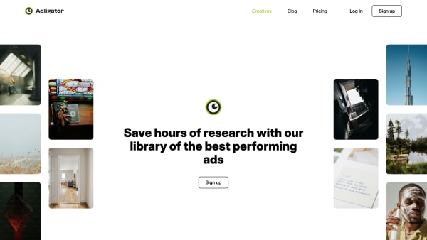Adligator's website screenshot
