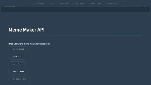 Meme Maker's website screenshot