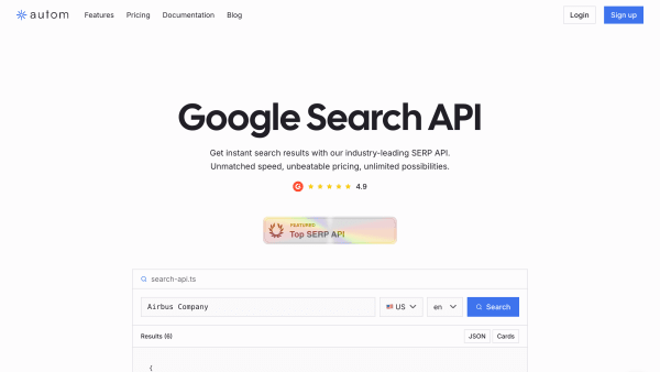 Autom's website screenshot