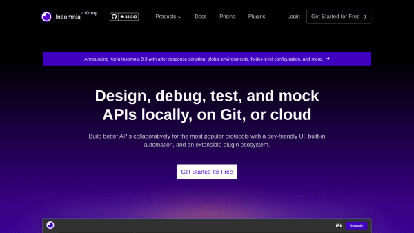 Insomnia's website screenshot