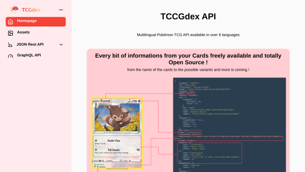 TCGdex's website screenshot