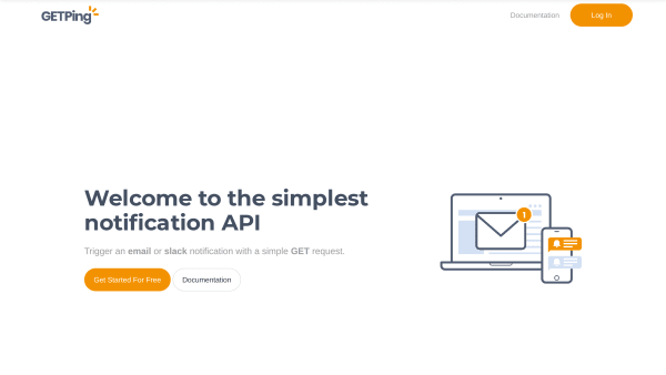 GETPing's website screenshot