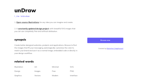 unDraw's website screenshot