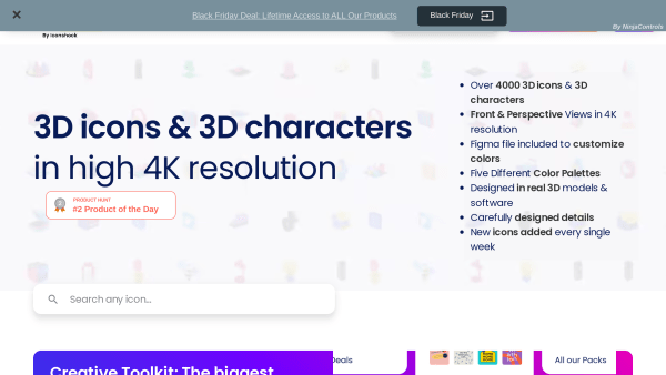 3dicons's website screenshot