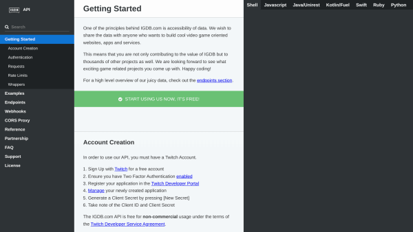 IGDB.com's website screenshot