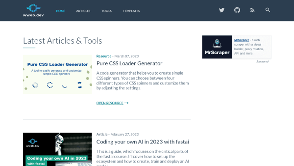 wweb.dev's website screenshot