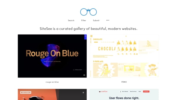SiteSee's website screenshot