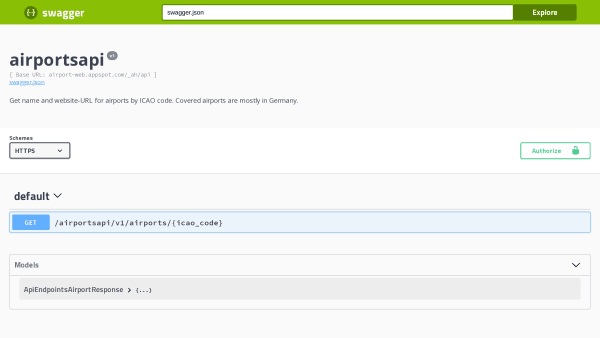 airportsapi's website screenshot