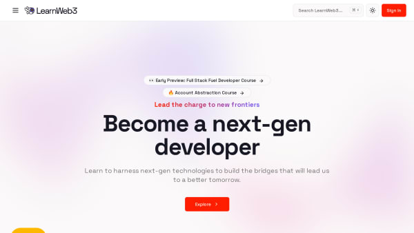 LearnWeb3's website screenshot