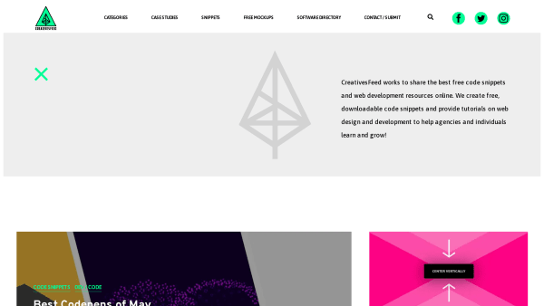 CreativesFeed's website screenshot