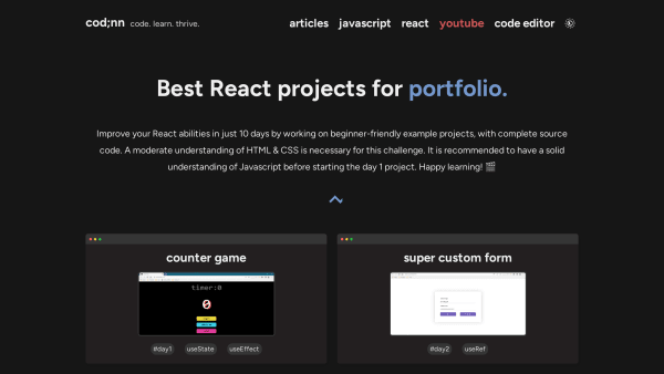 Codinn's website screenshot