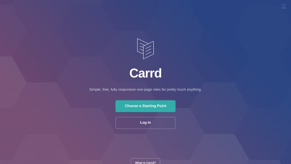 Carrd's website screenshot