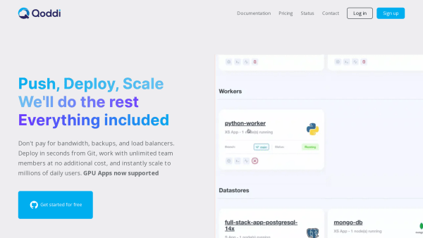 Qoddi.com's website screenshot