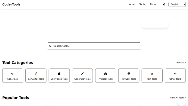 CoderTools's website screenshot