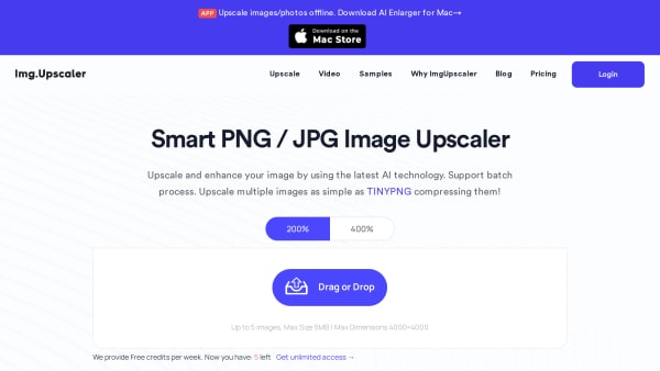 Img.Upscaler's website screenshot