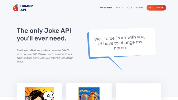 Humor's website screenshot