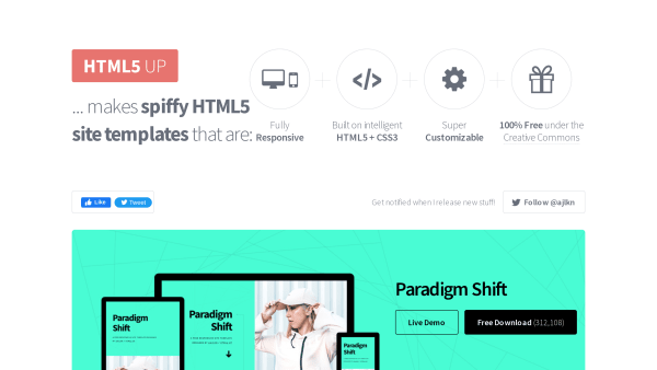 HTML5 UP's website screenshot