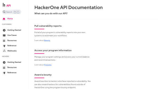HackerOne's website screenshot