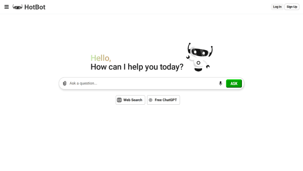 HotBot's website screenshot