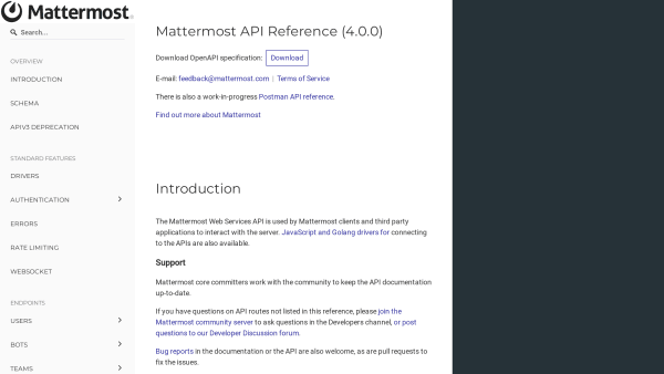 Mattermost's website screenshot