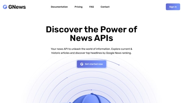GNews's website screenshot