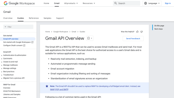 Gmail's website screenshot