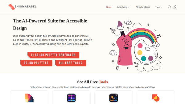 EnigmaEasel's website screenshot