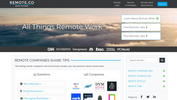 Remote.co's website screenshot